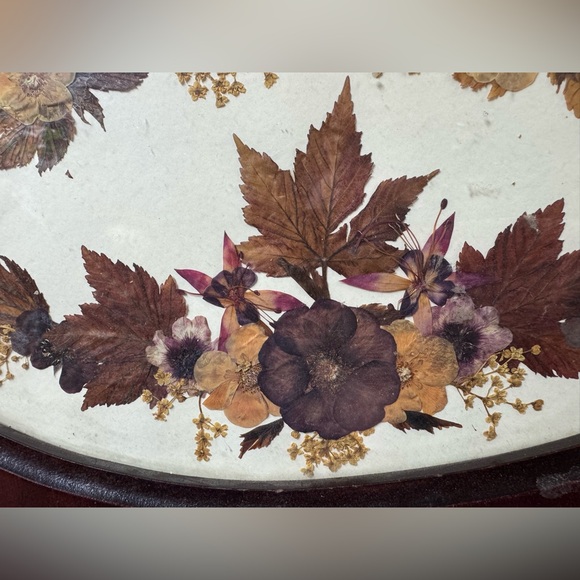 Victorian Floral Oval Serving tray with handles - Picture 2 of 3